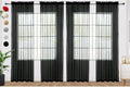 SpaceDresser Black Sheer Curtains 4 Panels Rod Pocket Semi-Sheer Curtain 96 by SpaceDresser