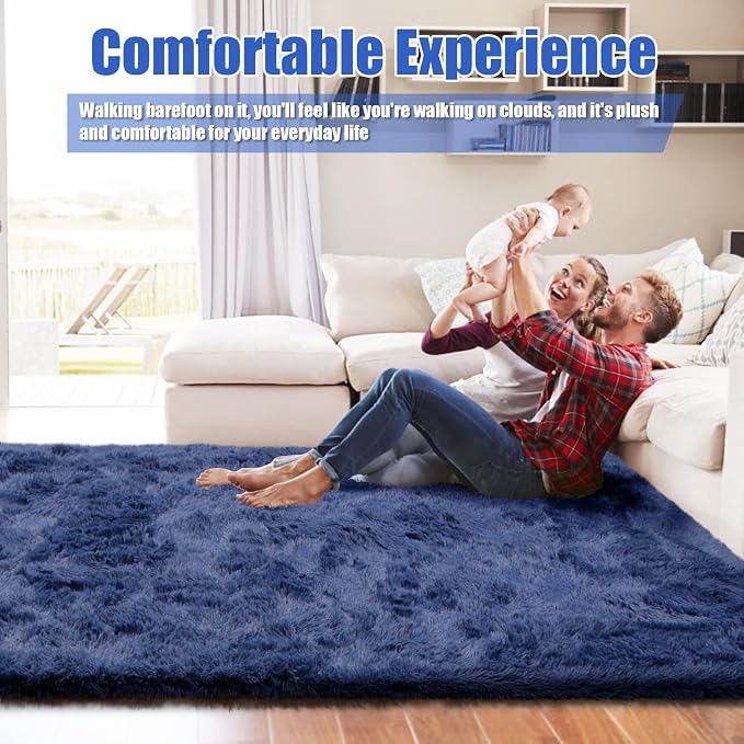9x12 Fluffy Area Rugs for Living Room, Large Fuzzy Shag Area Rug for Bedroom - Image 5