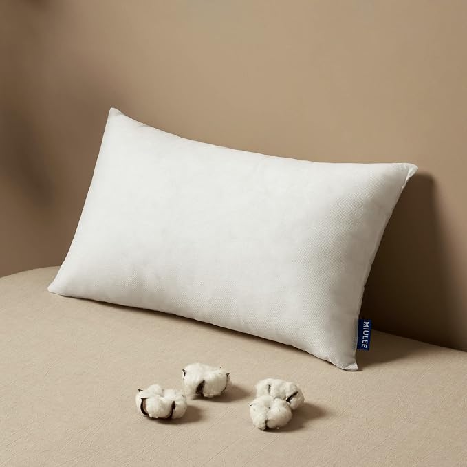 MIULEE Pillow Insert 12x18 Inch, Decorative Rectangle Throw Pillow Inserts by MIULEE