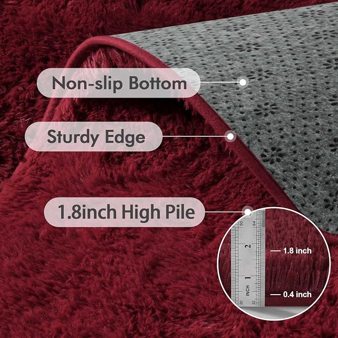 Area Rugs for Living Room, 4x6 Feet Soft Fluffy Shagg Plush Rug High Pile Large - Image 6
