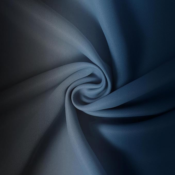 Yakamok Blackout Ombre Dark Blue and Black Curtains - Image 7