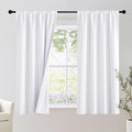 NICETOWN Bedroom 100% Blackout Curtains, 2 Panels, 42 by 63, Snow White by NICETOWN