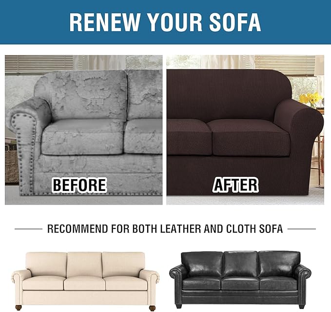 H.VERSAILTEX 4 Piece Stretch Sofa Covers - Image 7