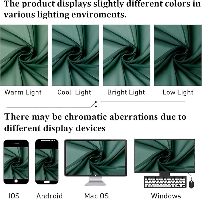 Lecloud Hunter Green Sheer Curtains 90 Inches Long 2 Panels, Airy Voile Solid - Image 8