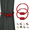 BEL AVENIR Magnetic Curtain Tiebacks, Decorative Drapery Holdbacks Modern Woven by BELAVENIR