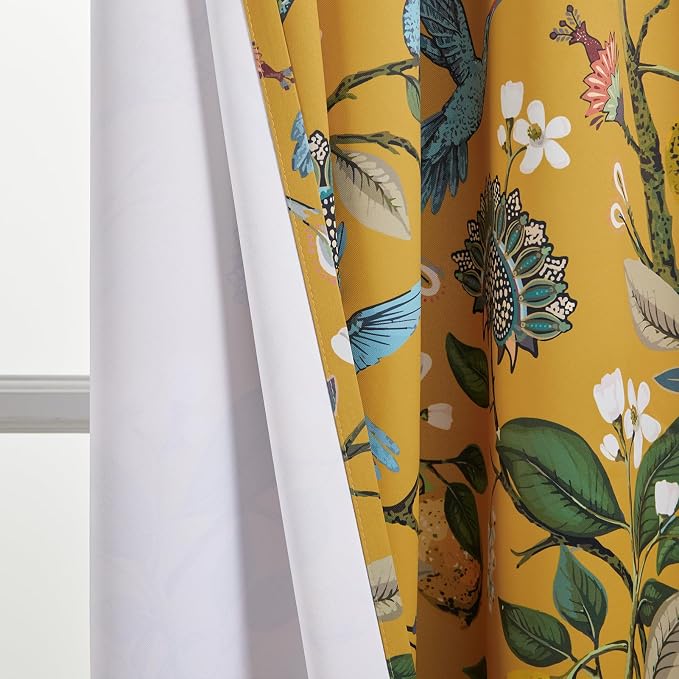 Topfinel 100 Inches Long Mustard Yellow Luxury Curtains - Image 7