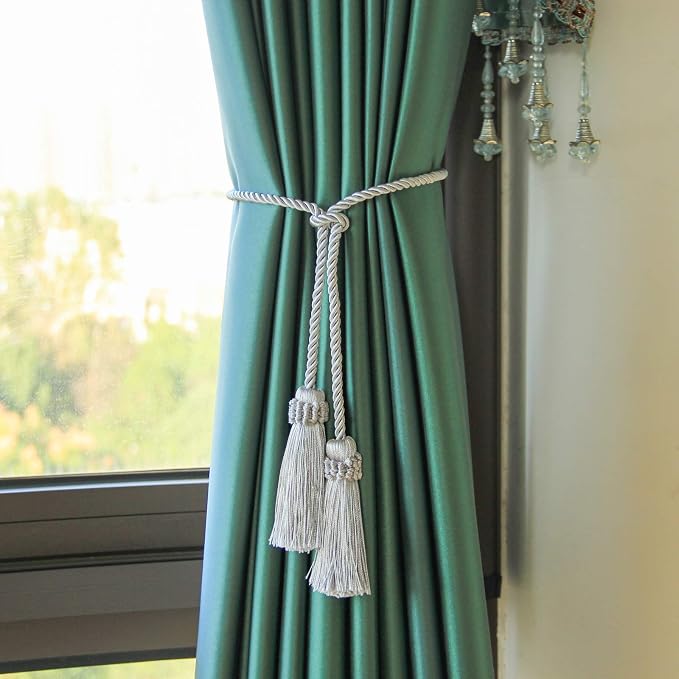 Fenghuangwu Curtain Tiebacks Handmade Decorative Curtain Holdbacks Rope - Image 5
