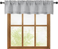 OWENIE Grey Valances for Windows 1 Pcs, Light Filtering Textured Farmhouse by OWENIE