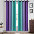 Yakamok Ombre Teal and Purple Curtains by Yakamok
