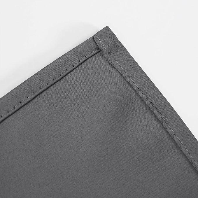 LEMOMO Blackout Curtains 52 x 90 Inch Long Frost Grey Curtains Set of 2 Panels - Image 7