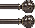 KAMANINA 1 Inch Curtain Rod Telescoping Single Drapery Rod 28 to 48 Inches by KAMANINA