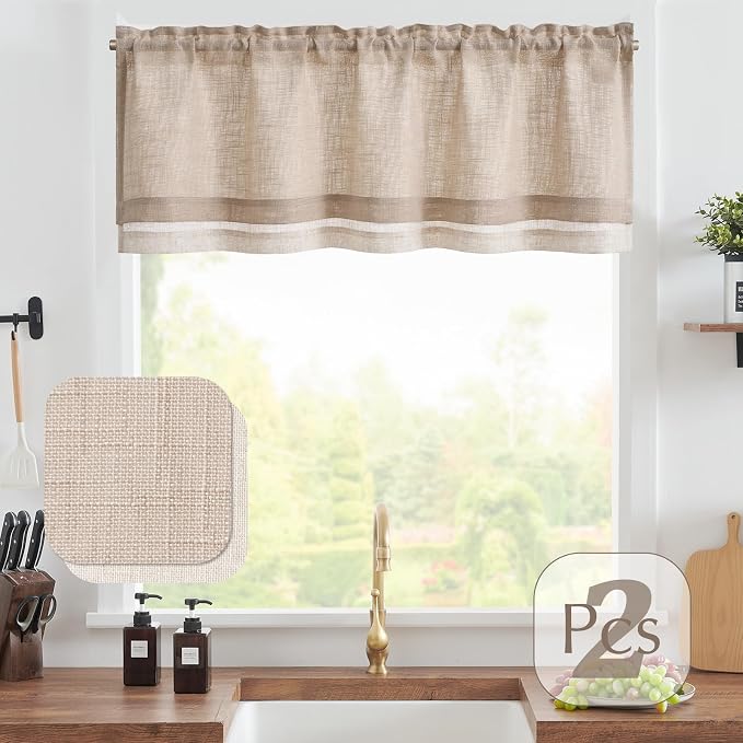 jinchan Linen Farmhouse Valances - Image 4