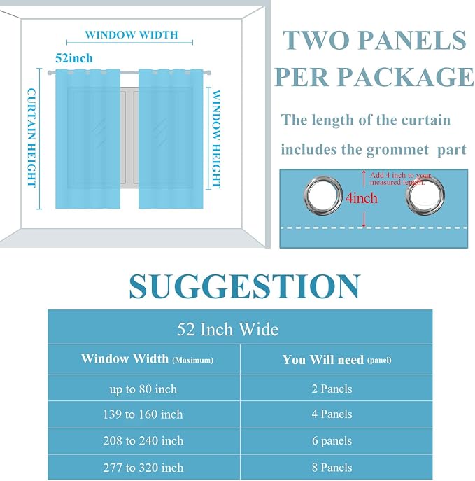 Estelar Textiler Stone Blue and Greyish White Blackout Curtains 84 Inches Long - Image 9