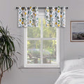Topfinel White Blackout Window Toppers Curtains 18 Inch Length White Floral by Topfinel