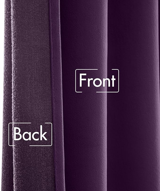MIULEE Purple Velvet Curtains 90 inches - Image 6