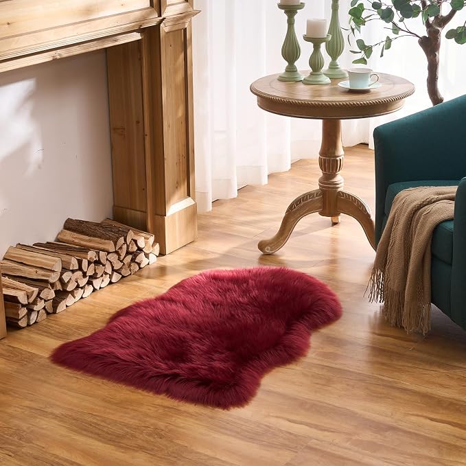 EasyJoy Ultra Soft Fluffy Shaggy Area Rug Faux Fur Rug Chair Cover Seat Pad - Image 7