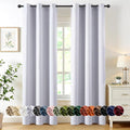 MIULEE Blackout Curtains for Bedroom 2 Panels 34x72 Inch Long Greyish White | by MIULEE