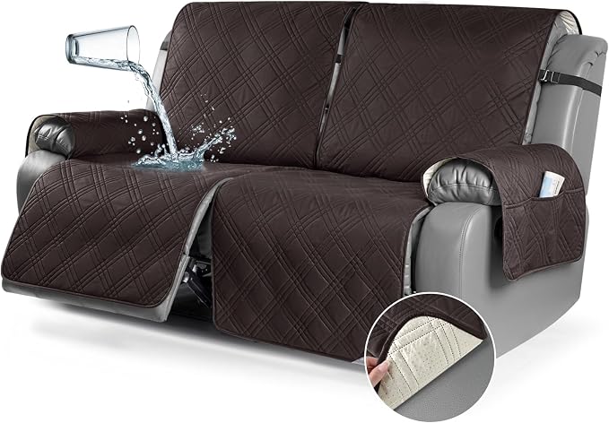 TAOCOCO 100% Waterproof Oversized Loveseat Recliner Cover, Non Slip Split Couch by TAOCOCO