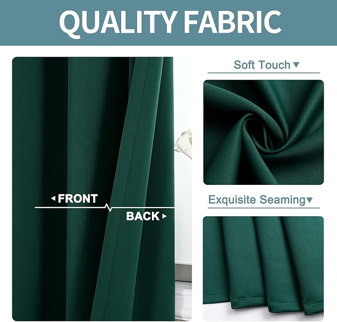 ChrisDowa Blackout Curtains 102 Inches Long 2 Panels Set - Image 3