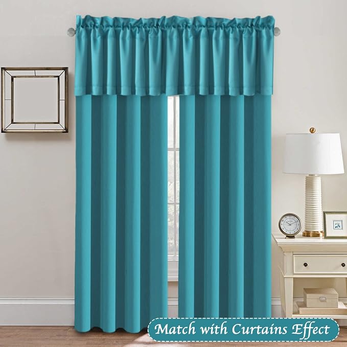 H.VERSAILTEX Blackout Valances for Windows, Kitchen Valance Curtains for Living - Image 3