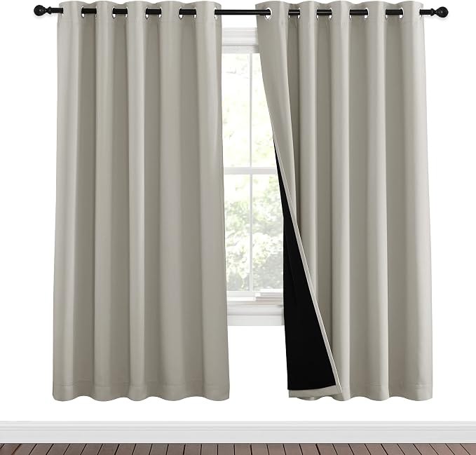 NICETOWN 100% Blackout Window Curtain Panels, Full Light Blocking Drapes - Image 2