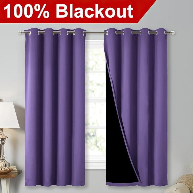 NICETOWN 100% Blackout Curtains - Image 2