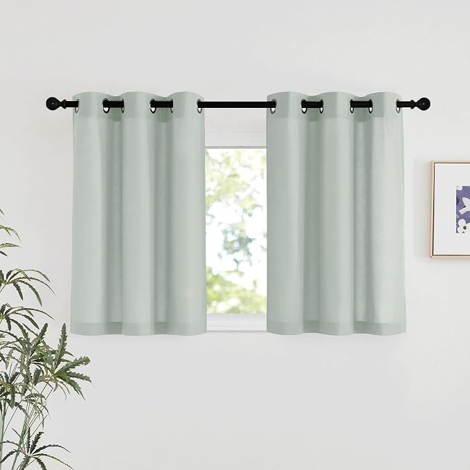 NICETOWN Linen 36 inch Curtains by NICETOWN