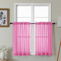Gwine Short Kitchen Sheer Curtains 36 Inch Length by Gwine
