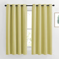 NICETOWN Paler Yellow Room Darkening Curtains 63 inch Length by NICETOWN