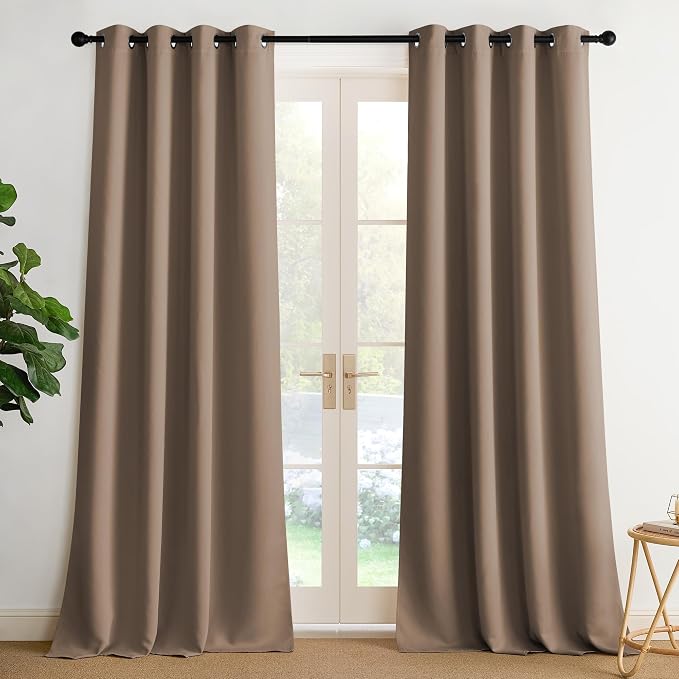 NICETOWN Cappuccino Grommet Drapes by NICETOWN