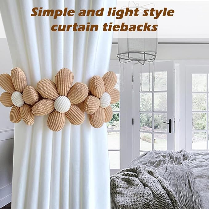 SRG Sunflower Curtain Tiebacks-2 Pack | Curtain Holdbacks - Image 2