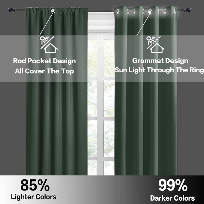 RYB HOME 54 inch Blackout Curtains - Image 5