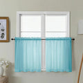 Gwine Short Kitchen Sheer Curtains 24 Inch Length by Gwine