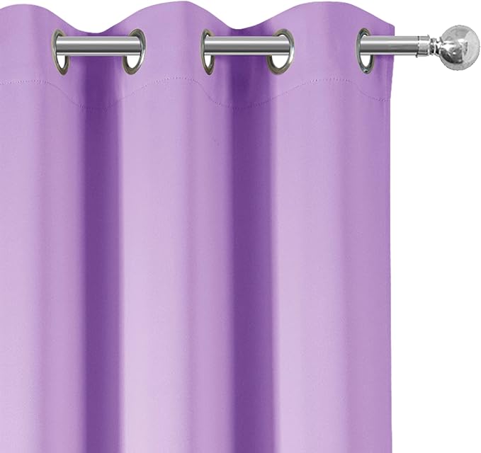 LEMOMO Blackout Curtains 38 x 54 inch/Lavender Curtains Set of 2 Panels/Thermal - Image 6