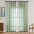 OVZME Sage Green Bedroom Curtains 2 Panel Sets 90 Inch Length, 59 Inch Extra by OVZME