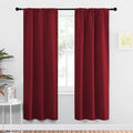 NICETOWN Christmas Burgundy Curtains Blackout Drape Panels by NICETOWN