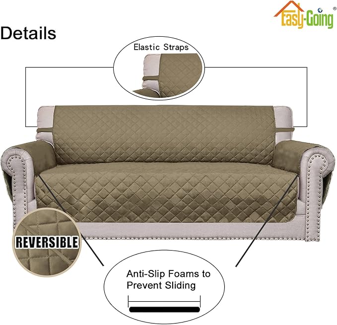 Easy-Going Oversized Chair Sofa Slipcover Reversible Sofa Cover Water Resistant - Image 3
