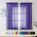Chyhomenyc Sheer Curtains 63 Inch Length 2 Panels, Light Filtering Rod Pocket by Chyhomenyc