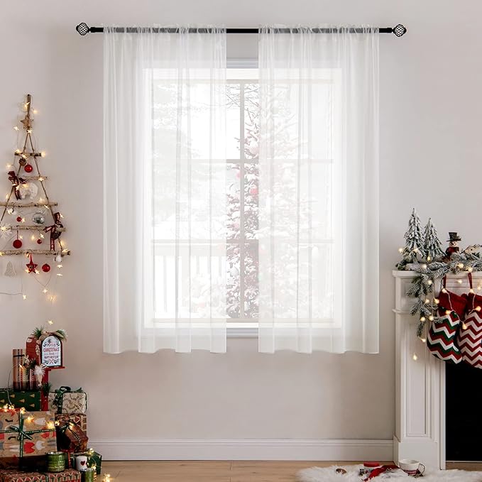 MIULEE Ivory Window Sheer Curtains by MIULEE