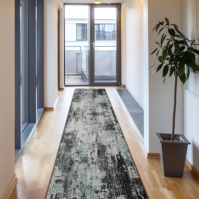 Washable Area Rugs 2'x10' Non-Slip Modern Abstract Soft - Image 7