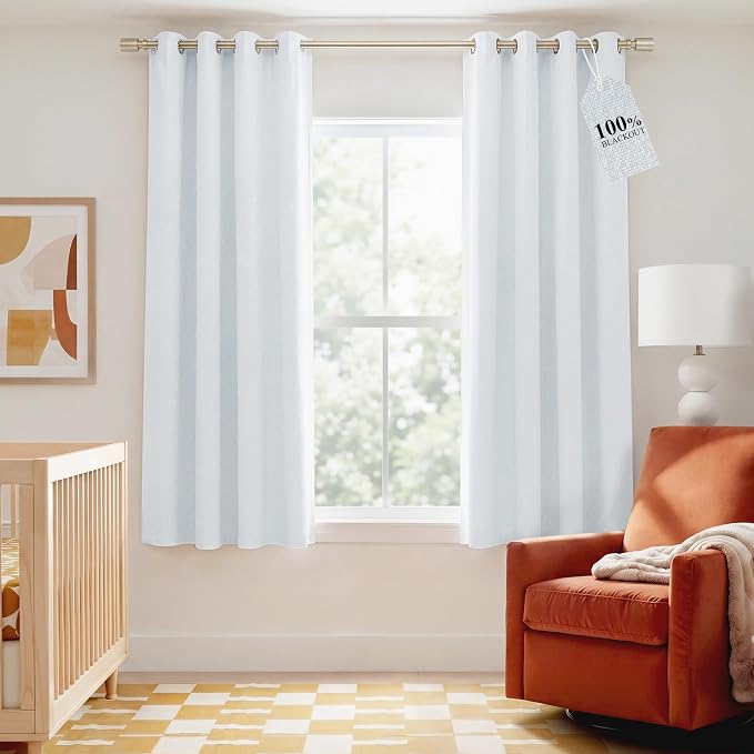 NICETOWN Farmhouse 100% Blackout Linen Curtains by NICETOWN