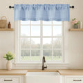 OVZME Valance for Windows, Light Filtering Faux Linen Textured Small Short by OVZME