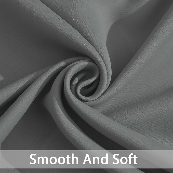 Yakamok Gray Blackout Curtain Panels 84 inches - Image 4