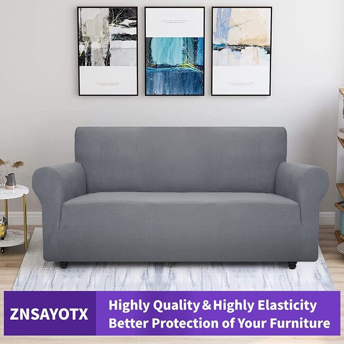 ZNSAYOTX Super Stretch Couch Cover Universal Sofa Covers - Image 5