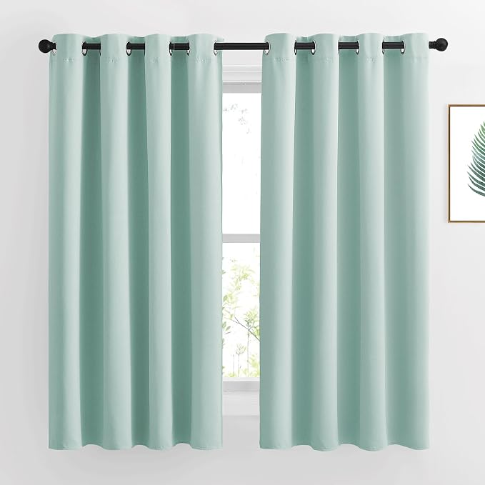 NICETOWN Aqua Blue Room Darkening Curtain Panels by NICETOWN