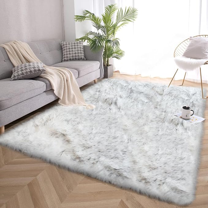 Goolela Sheepskin Area Rug 9x12 Fluffy Fuzzy Furry Rug by Goolela