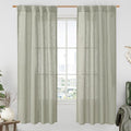 LAMIT Light Filtering Linen Curtains 72 inches Long by LAMIT