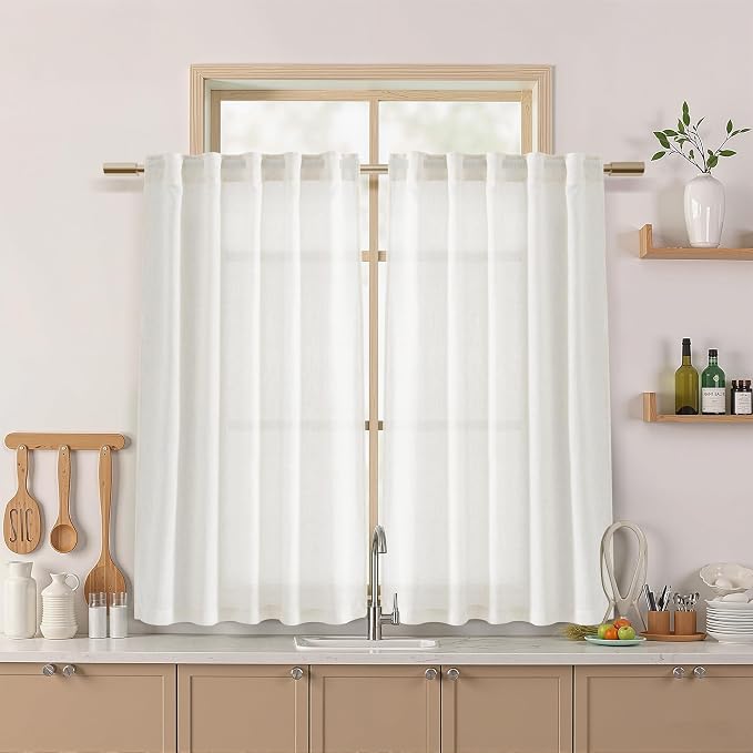 Nanspring 54 Inch Linen Curtains by Nanspring