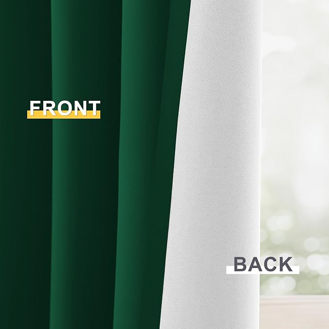 Yakamok 100% Blackout Curtain Panels 84 inches Cold and Light Blocking Drapes - Image 6