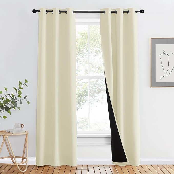 NICETOWN Living Room Completely Shaded Draperies, Privacy Protection & Noise by NICETOWN